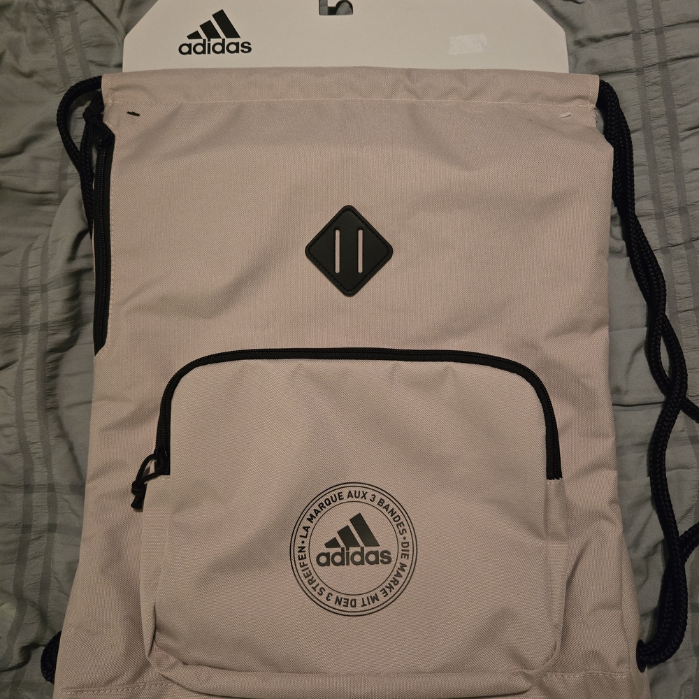 Adidas Light Tan Drawstring Backpack